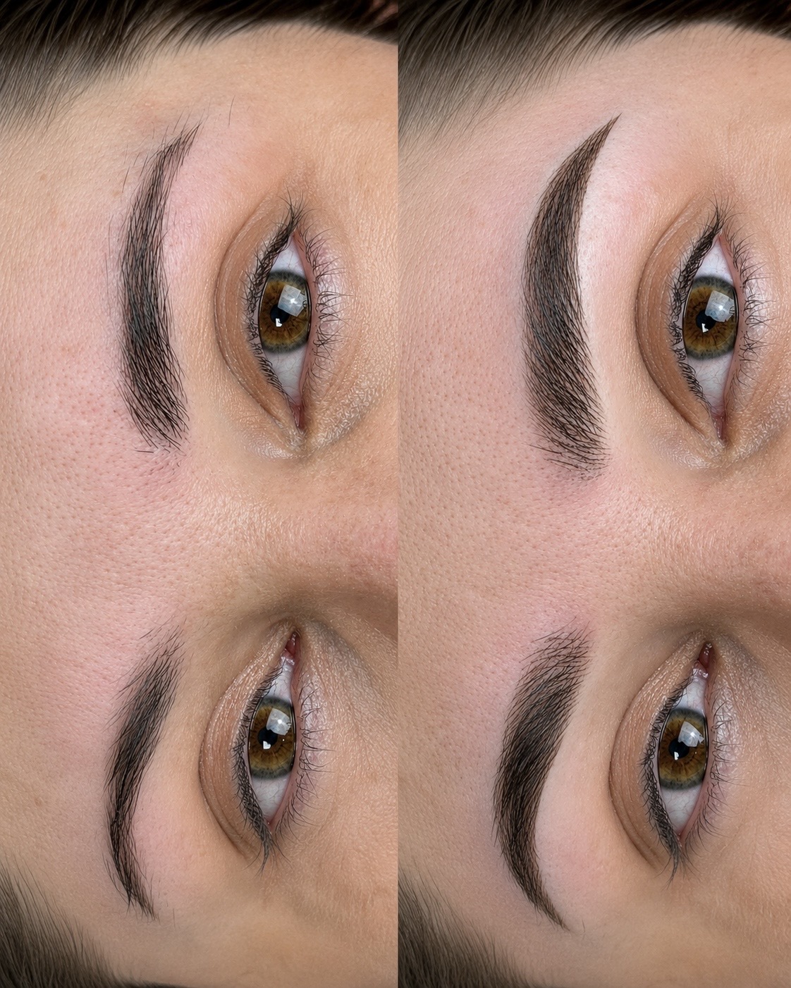 Microblading Before & After — Close Up Detail
